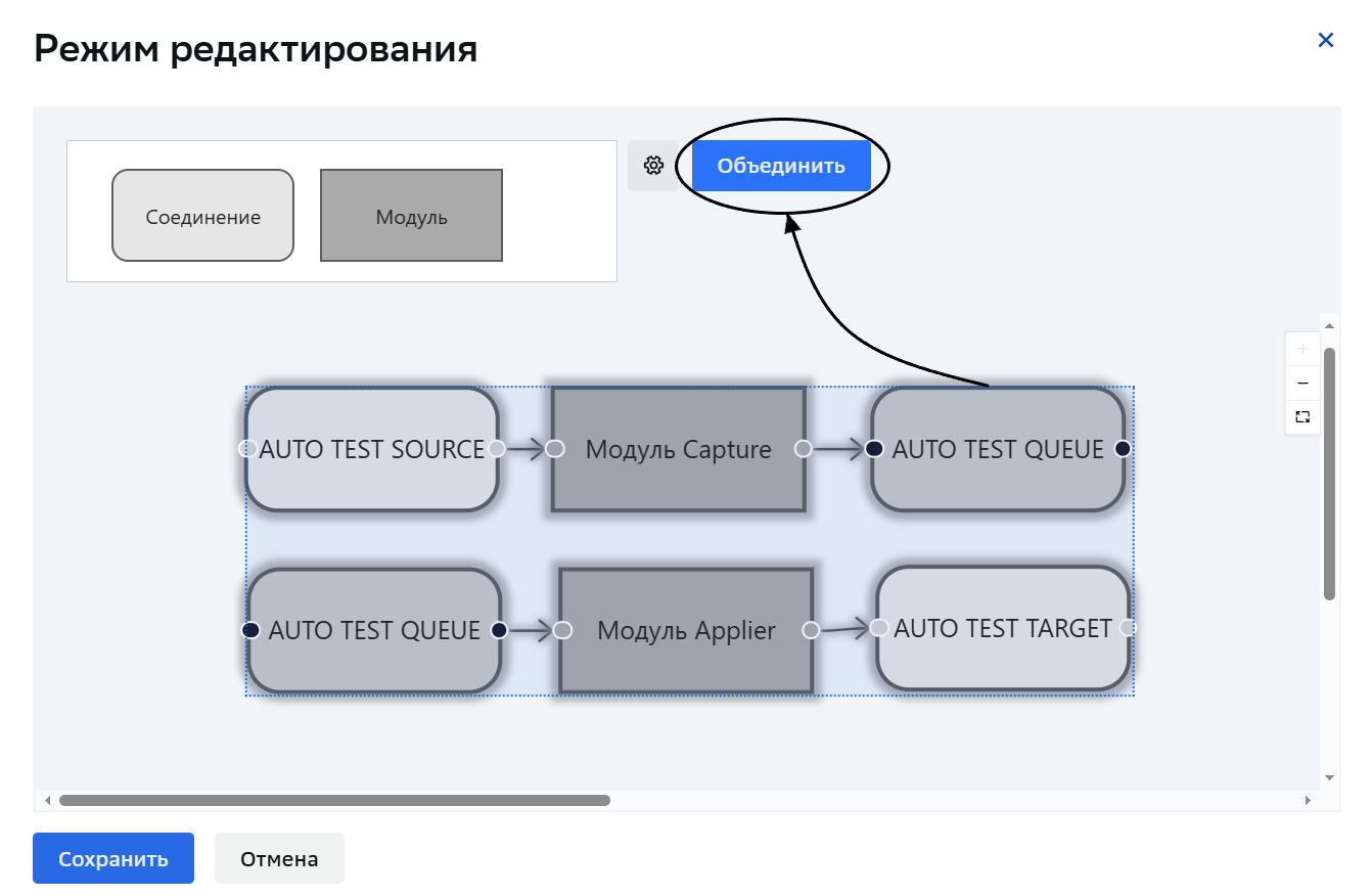 Графы репликации, Редактирование графа репликации